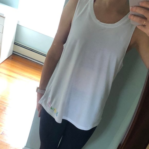 MONROW x SOULCYCLE White SOUL Embroidered Shirt - Picture 5 of 6